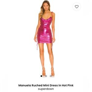 Superdown Shimmering Fuchsia Mini Dress